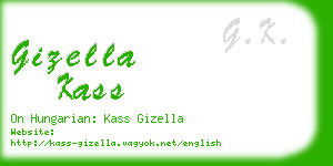 gizella kass business card